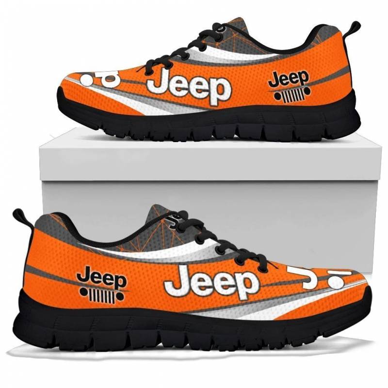 3D Printed Jeep- BDA Sneakers Ver1 For Men & Women (Orange)