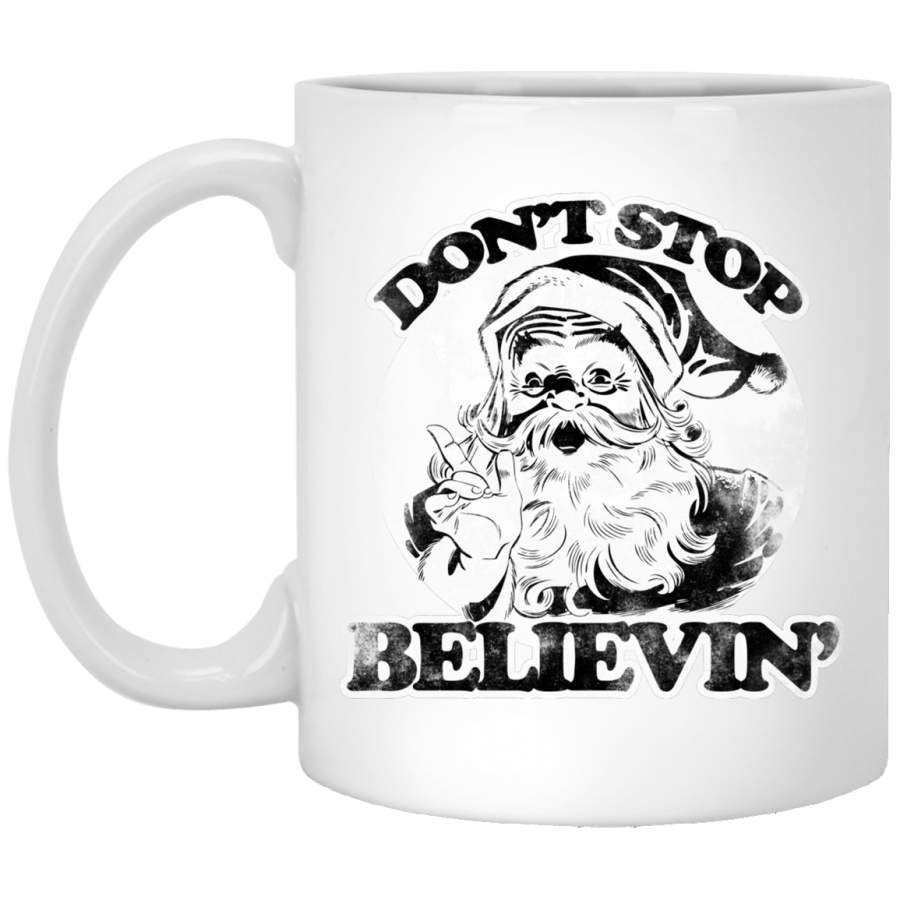 Don’t stop believin’ vintage santa claus Mug White Mug