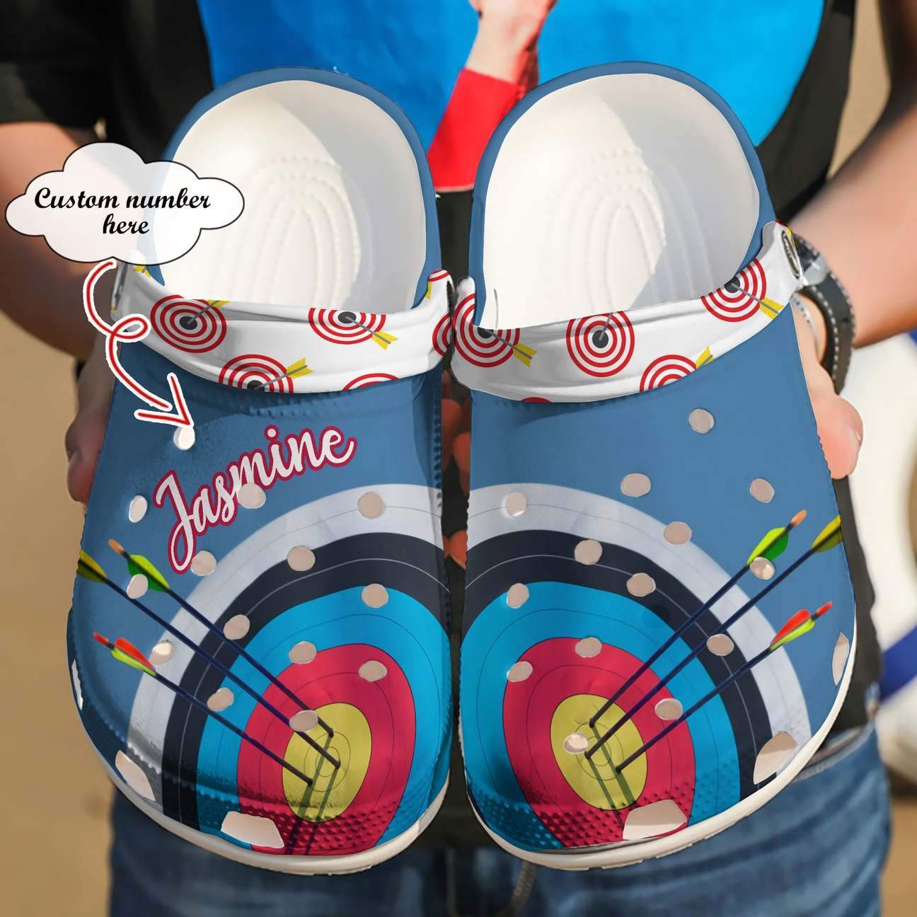 Archery Personalized Clog, Custom Name, Text The Power Of Intention, Fashion Style For Women, Men, Kid, Print 3D