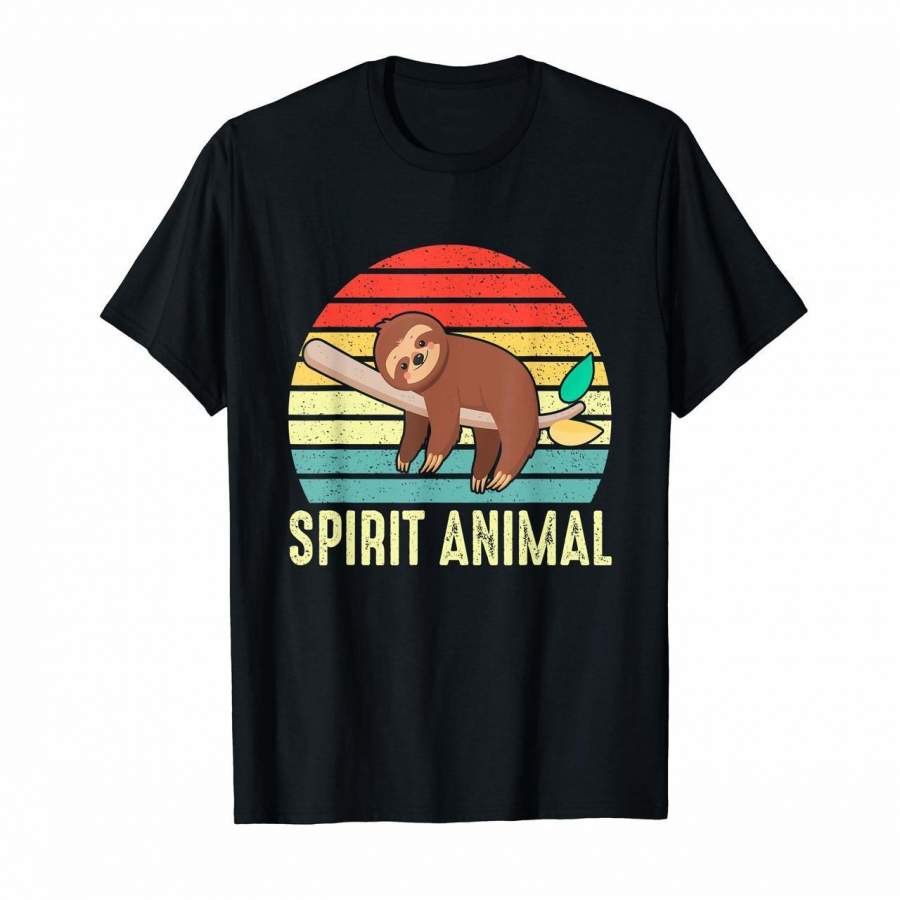 Vtg My Spirit Animal Is A Sloth Gift T-Shirt