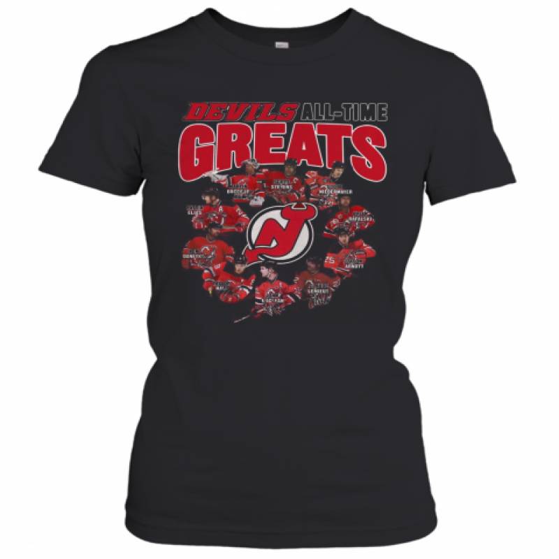 Original New Jersey Devils All Time Greats Signatures Women's T-Shirt