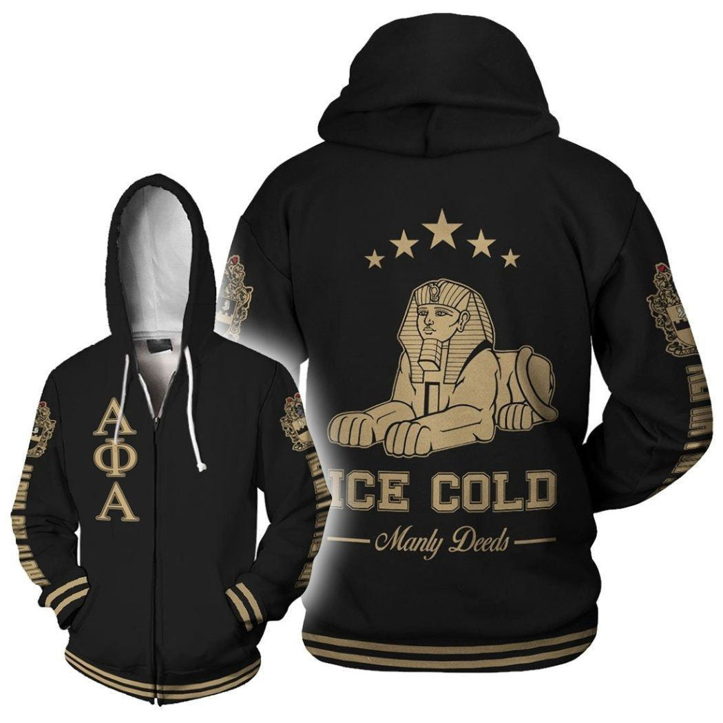 Alpha Phi Alpha Sphinx Manly Deeds Hoodie