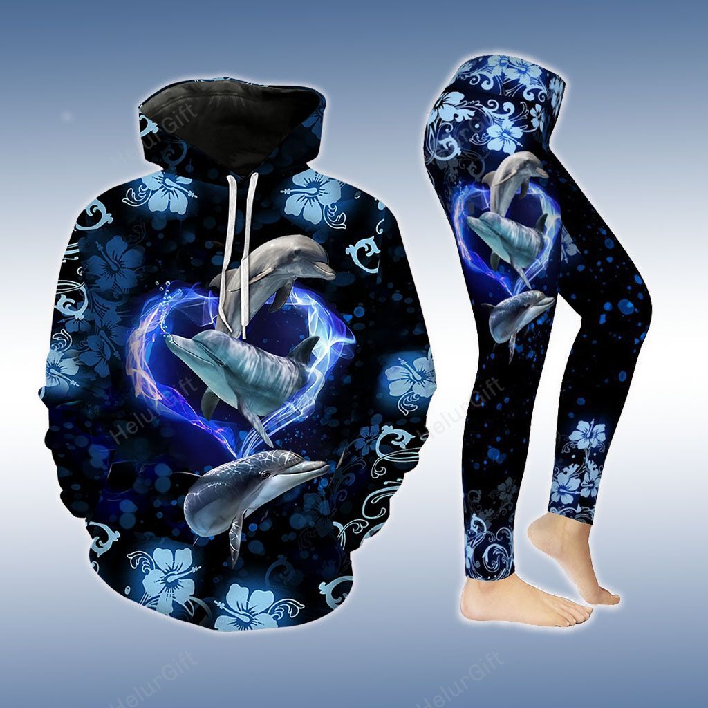 Dolphin Heart Hoodie Set