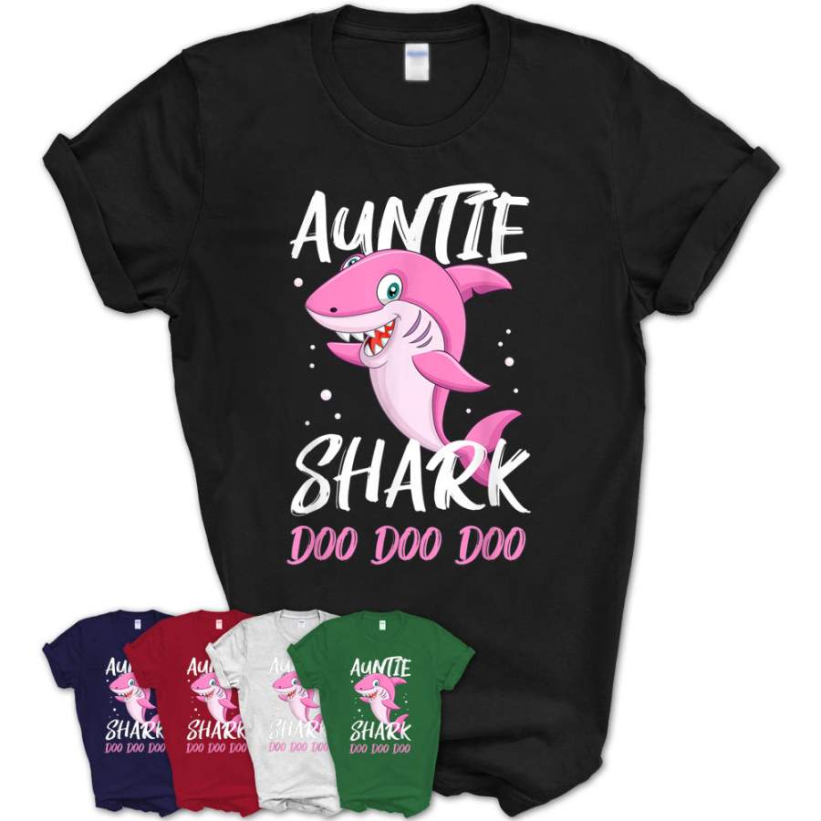 Auntie Shark Doo Doo Doo Aunt Birthday T-Shirt – Teezou Store