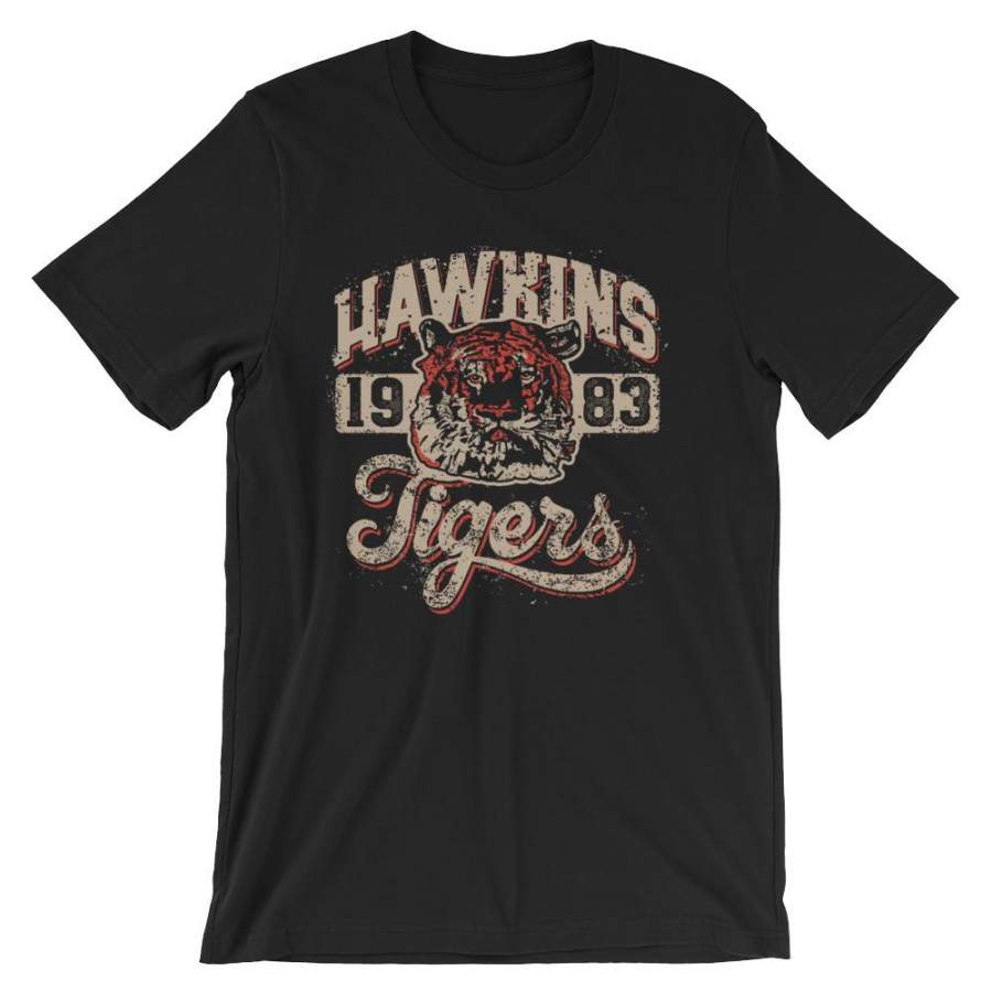 Hawkins Tigers Middle School High School Based on Netflix’s Stranger Things Series Unisex T-Shirt