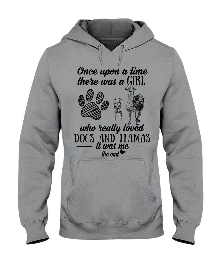 A Girl Loved Dogs And Llamas Special Custom Design For Animal Lovers Hoodie