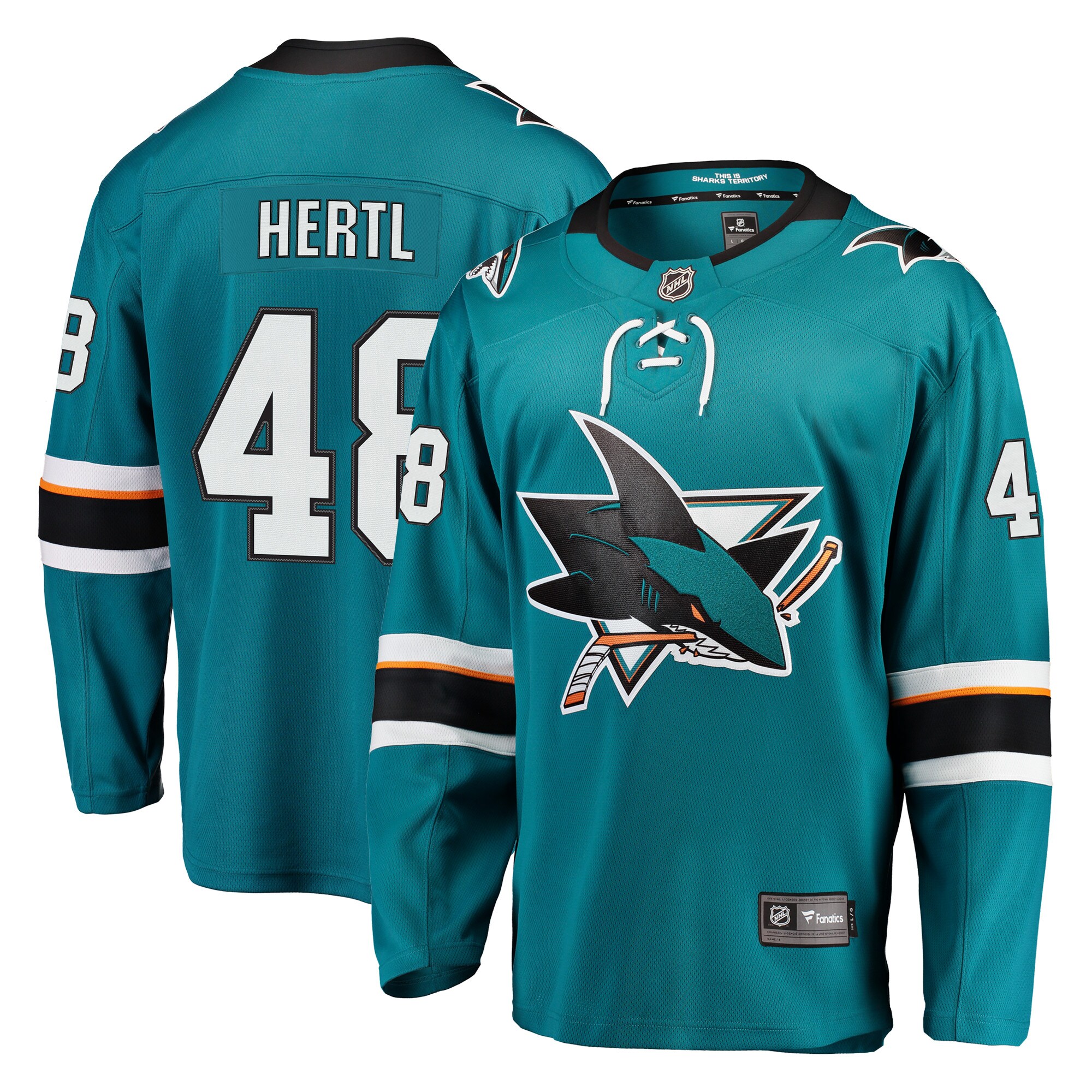 Men's San Jose Sharks Tomas Hertl Teal Breakaway Jersey