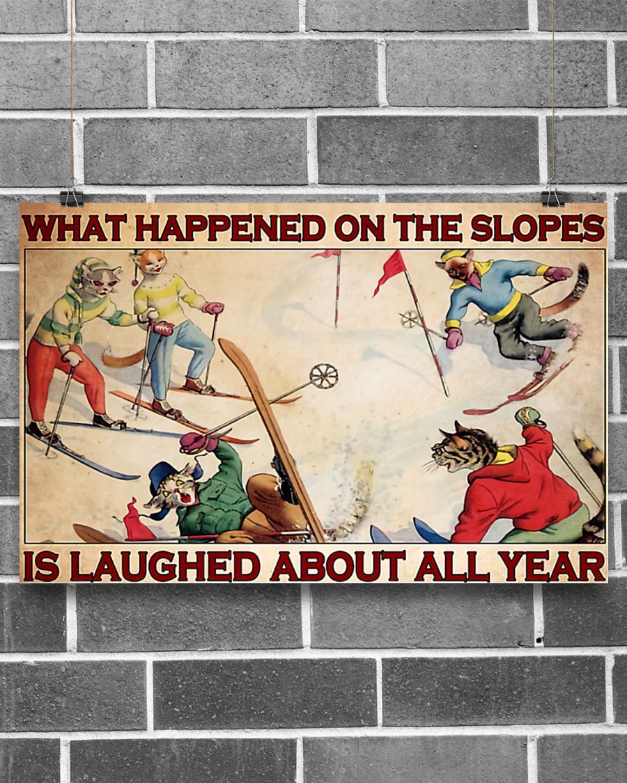 Skiing On The Slopes Horizontal Canvas And Poster | Wall Decor Visual Art