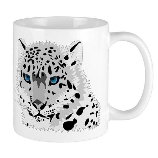 Snow Leopard Mug Black