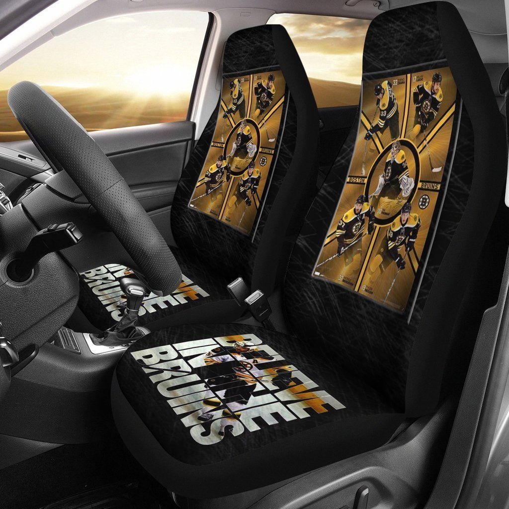 Boston Bruins Car Seat Covers 2pcs v19