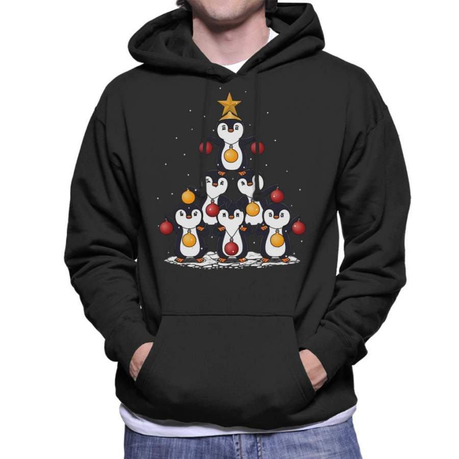 Oh Penguin Tree Christmas Men’s Hooded Sweatshirt