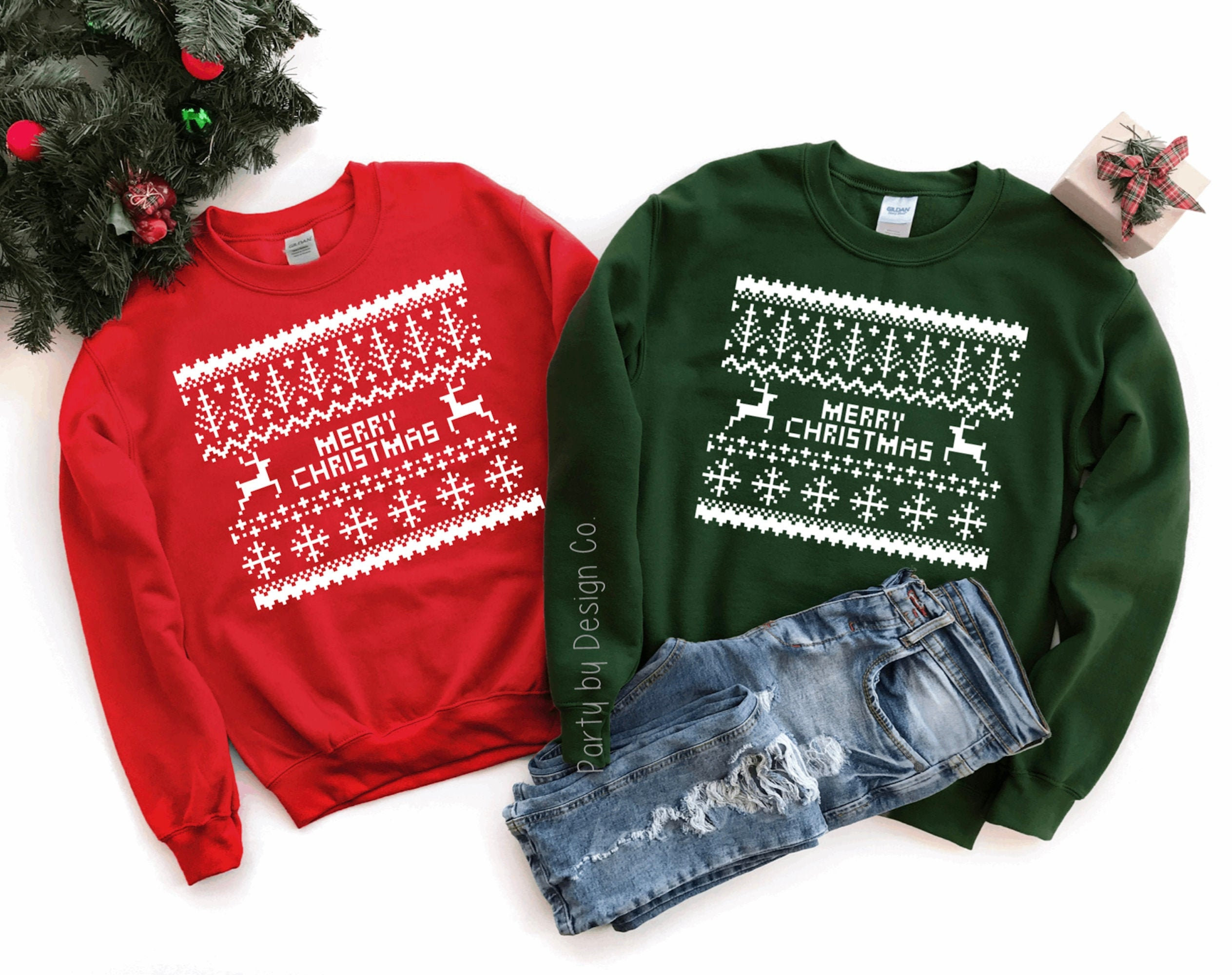 Couple Shirts Merry Christmas Funny Reindeers Matching Couple, Valentine Gifts, Christmas Gift Graphic Unisex T Shirt, Sweatshirt, Hoodie Size S – 5Xl