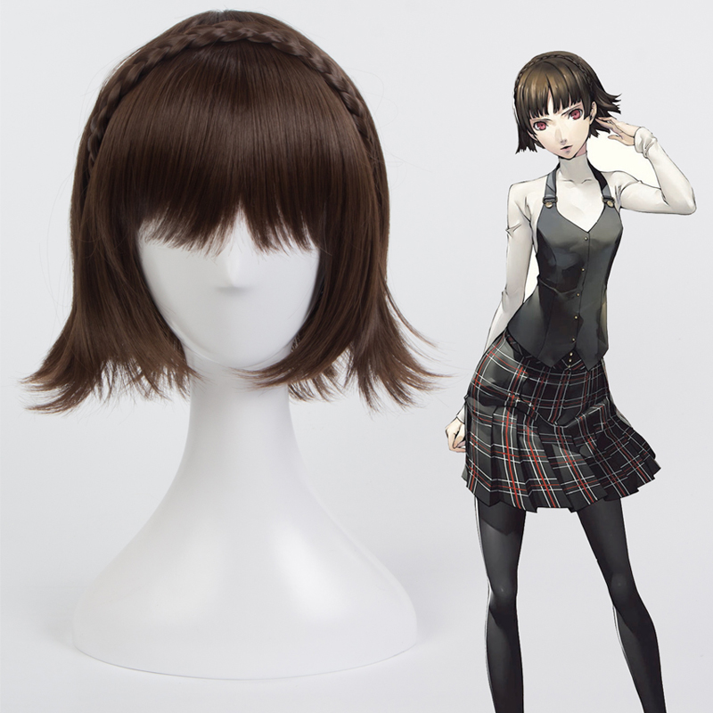 Anime Persona 5 Makoto Niijima Cosplay Costume P5 Queen Cosplay Wigs Female High School Student Uniforms Halloween Carnival alx