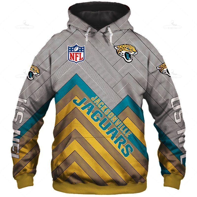 Jacksonville Jaguars Hoodie 3D  Long Sweatshirt Pullover Size S-5Xl