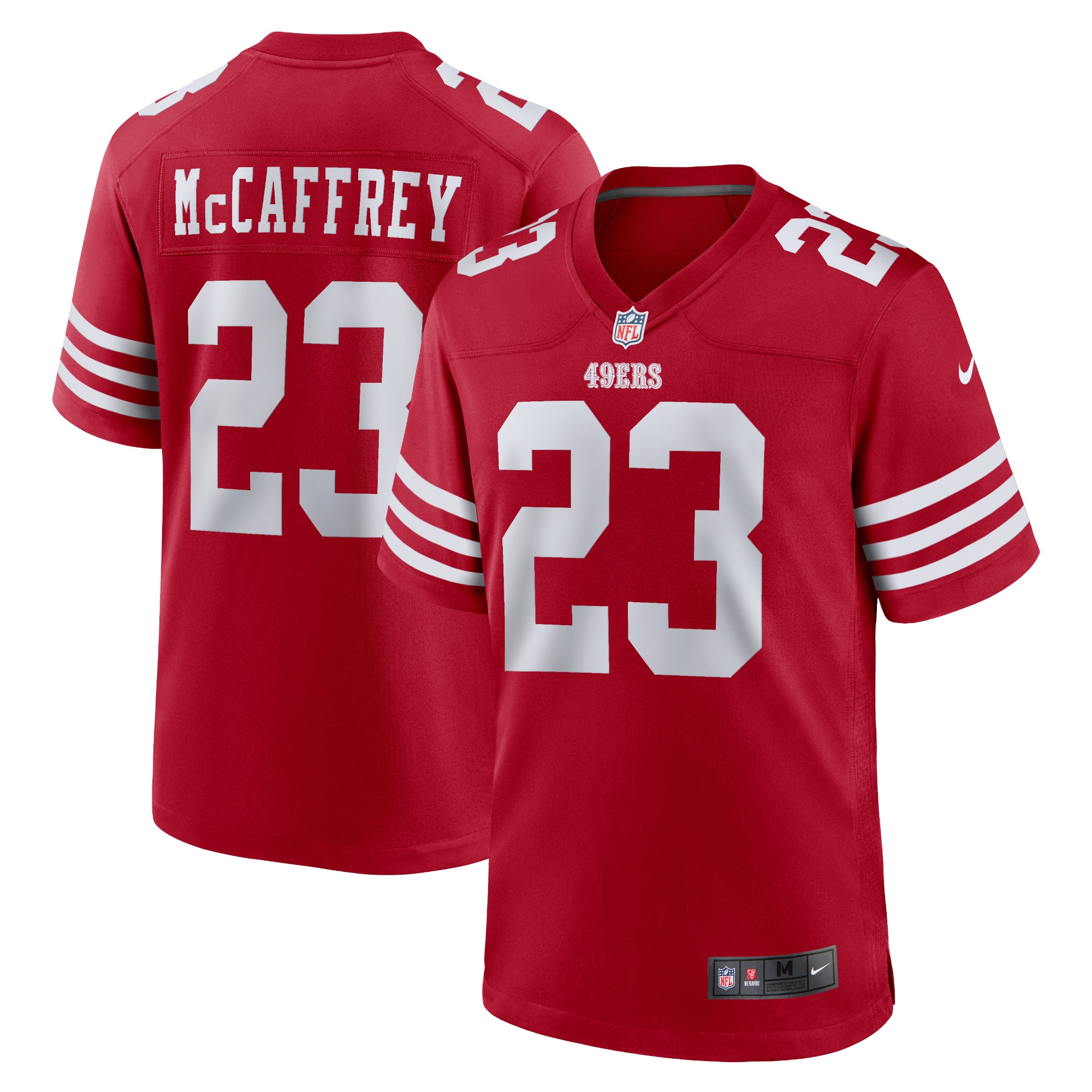 Christian McCaffrey San Francisco 49ers Game Player Jersey – Scarlet