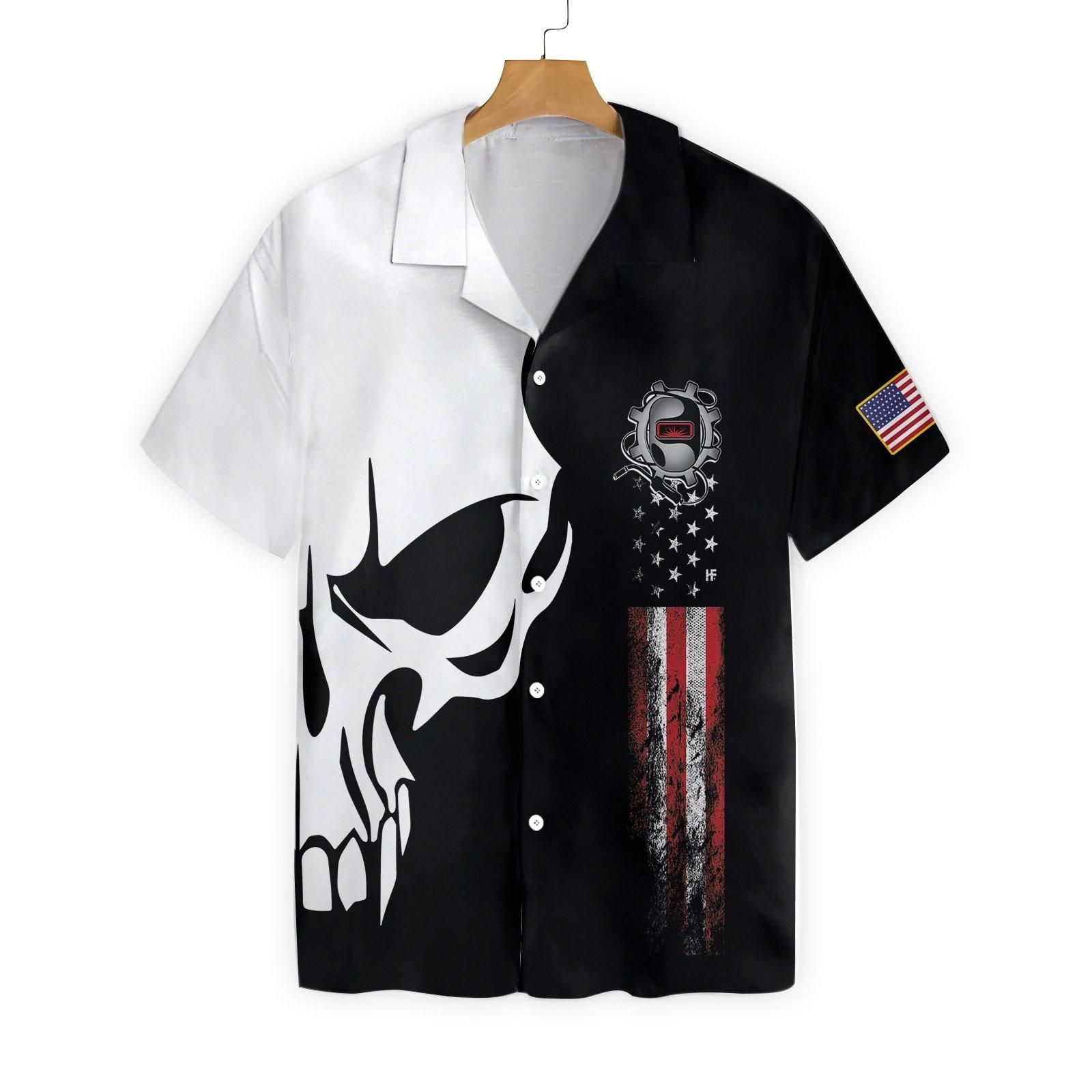 Welder Proud Skull 1 0903 Hawaii Shirt Ha36173