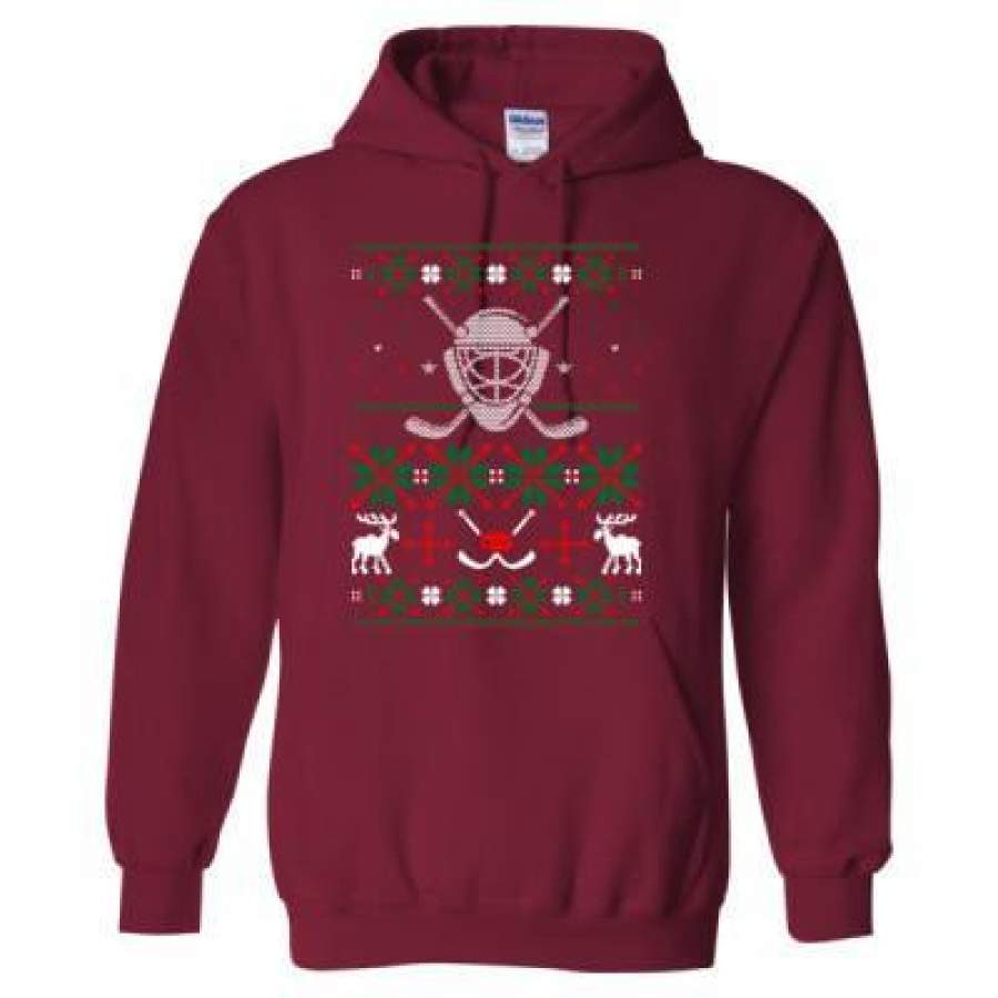 AGR Ice Hockey Ugly Christmas Sweater – Heavy Blend™ Hooded Sweatshirt