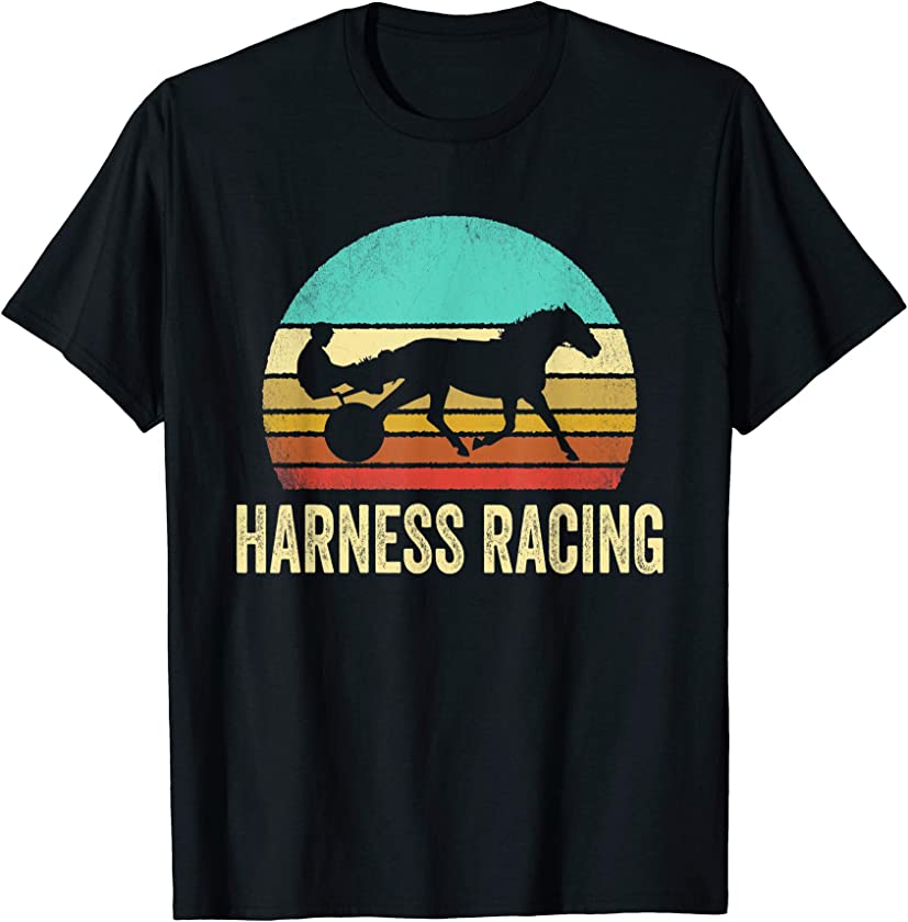 Vintage Harness Racing Shirt Equitation Sunset