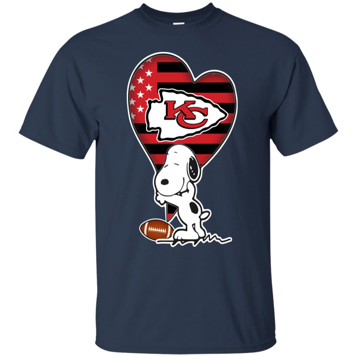 Kansas City Chiefs Snoopy Football Sports T-shirt | Rook Brand Clothing ...
