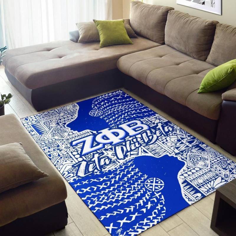 Zeta Phi Beta Artistic Afro Area Rugs