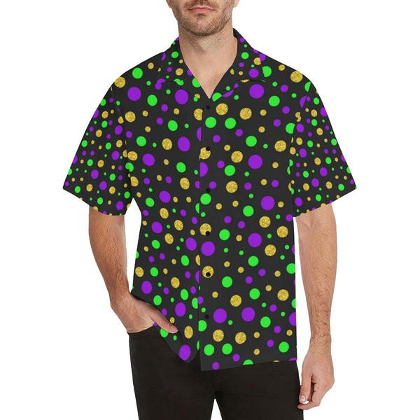 Bright Abstract Circle Pattern Mardi Gras Hawaiian Shirt Gift For Men Women Ha63722