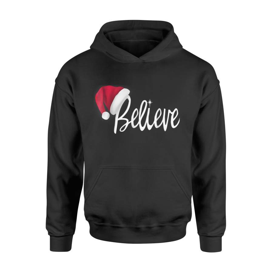 Christmas T-Shirt – Believe in Santa Claus Shirt – Standard Hoodie