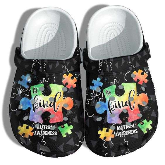 Autism Awareness Day Be Kind Autism Puzzle Pieces Crocband Clog Shoes