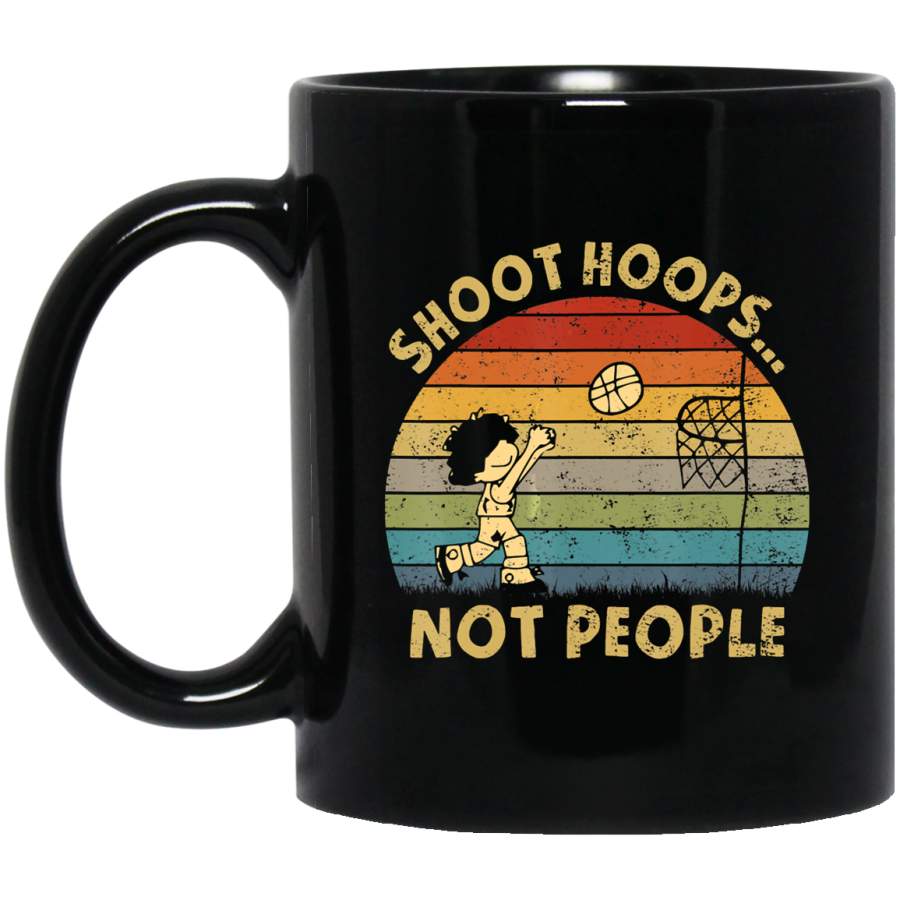 Shoot Hoops Not People vintage retro sunset Coffee Mug