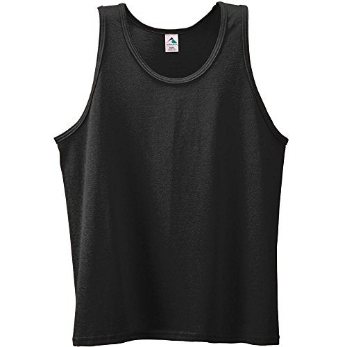 Youth Poly/Cotton Athletic Tank – Black – Medium