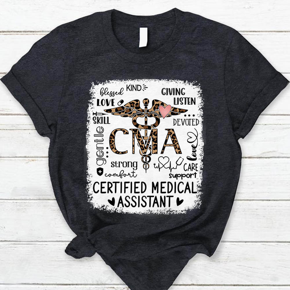 Cma Leopard Jobtitle Nurse Shirt Hk10 Trhn