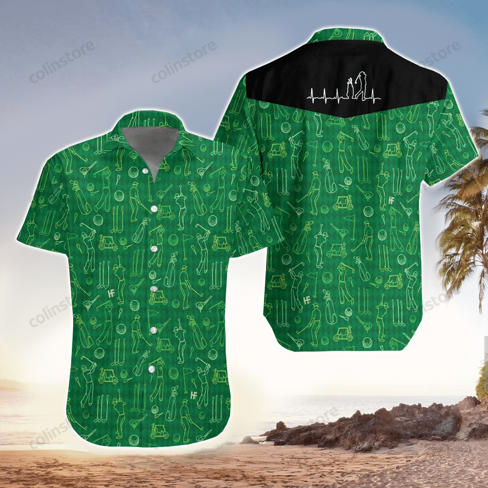 Various Golf Icons Pattern Hawaii Shirt Aloha Ha95843