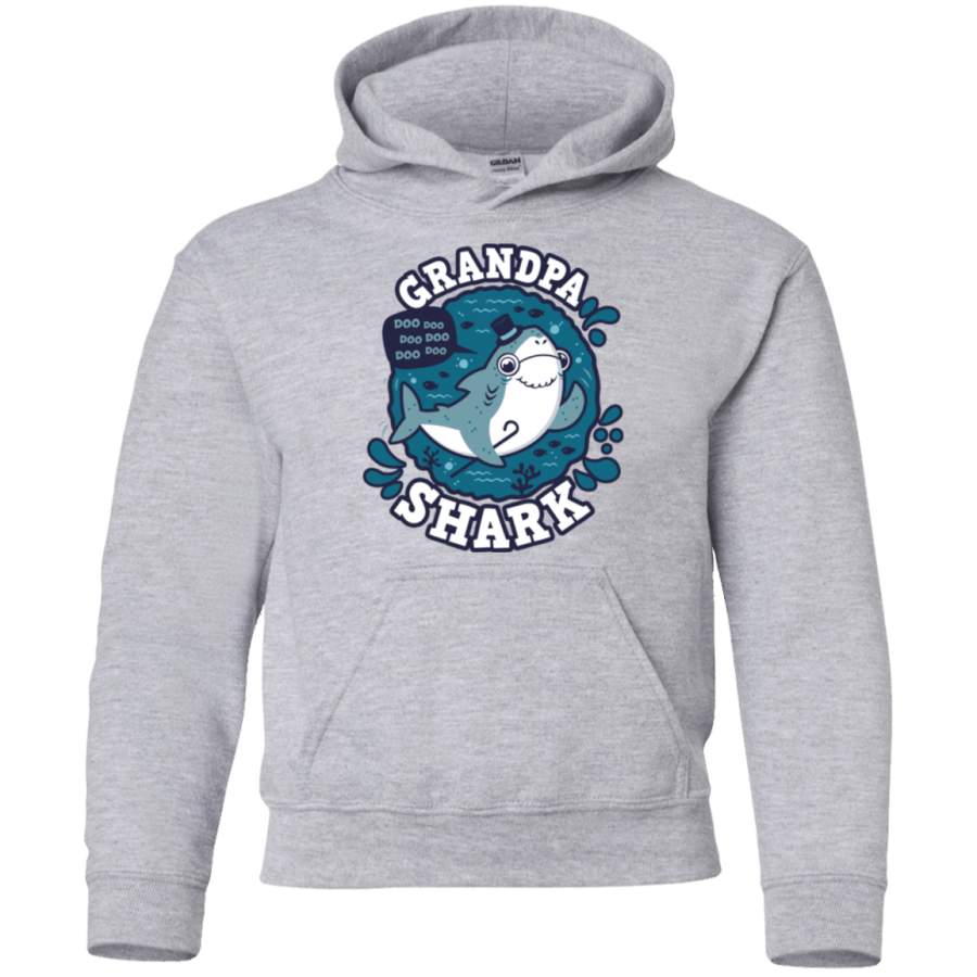 Shark Family trazo – Grandpa Youth Hoodie