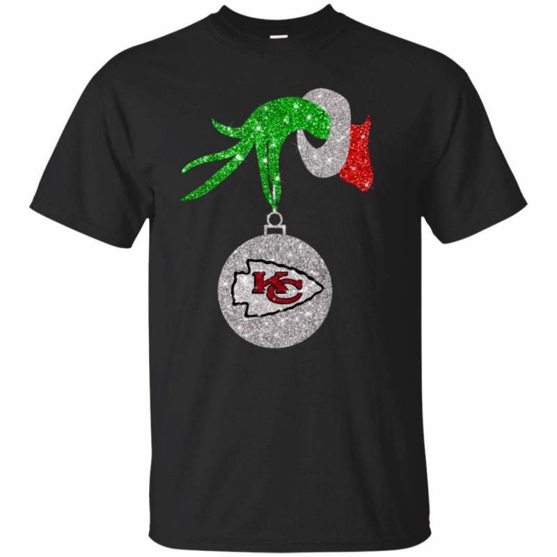 Kansas City Chiefs Glitter Grinch Monogram Ornament Christmas Gift Classic T-shirt