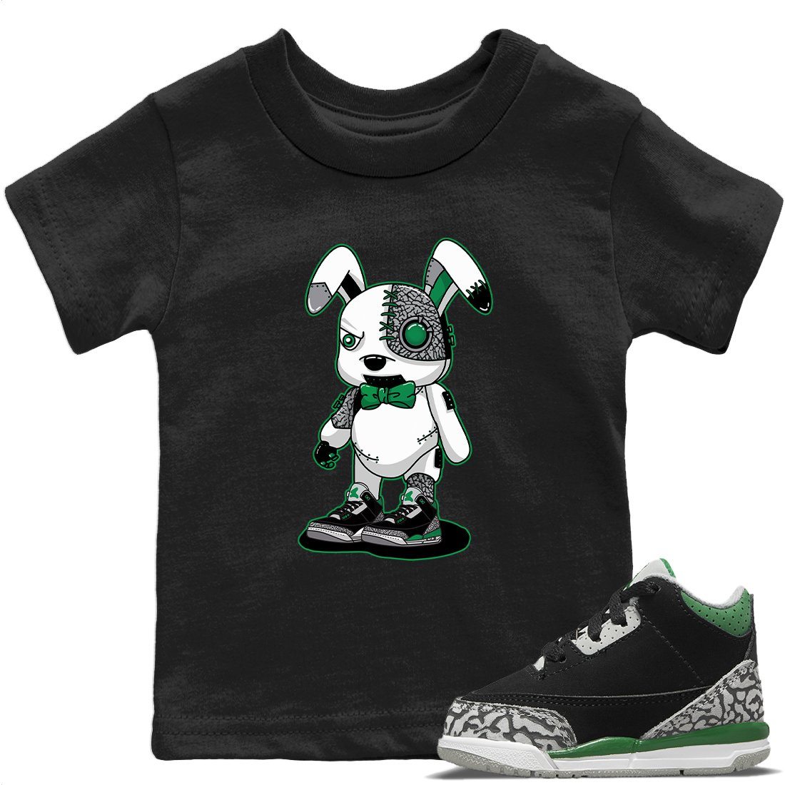 Cyborg Bunny T-Shirt – Air Jordan 3 Pine Green Baby & Youth