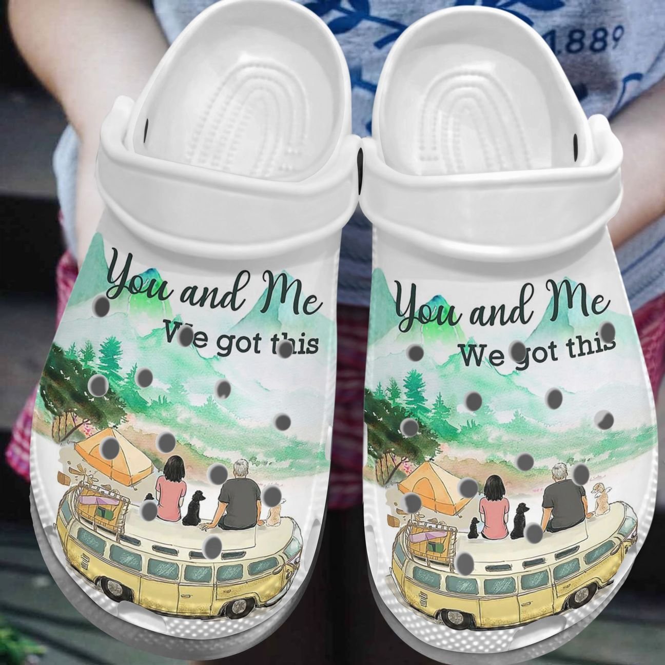 Camping Personalized Clog, Custom Name, Text, Color, Number Fashion Style For Women, Men, Kid, Print 3D You And Me We Got This