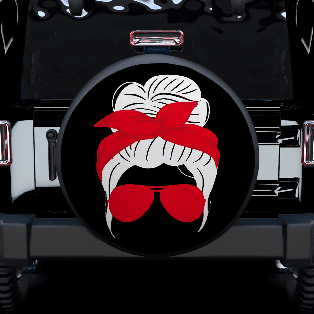 Red Turban Jeep Girl Car Spare Tire Covers Gift For Campers