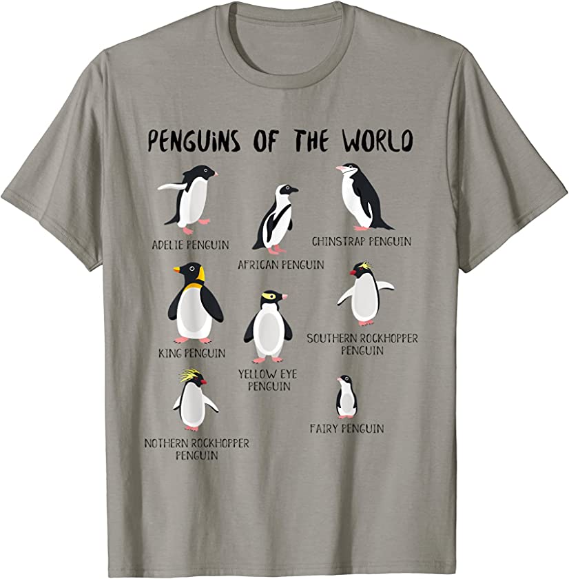 8 Rarest Penguins of the World – Funny Animals Cute Penguin T-Shirt