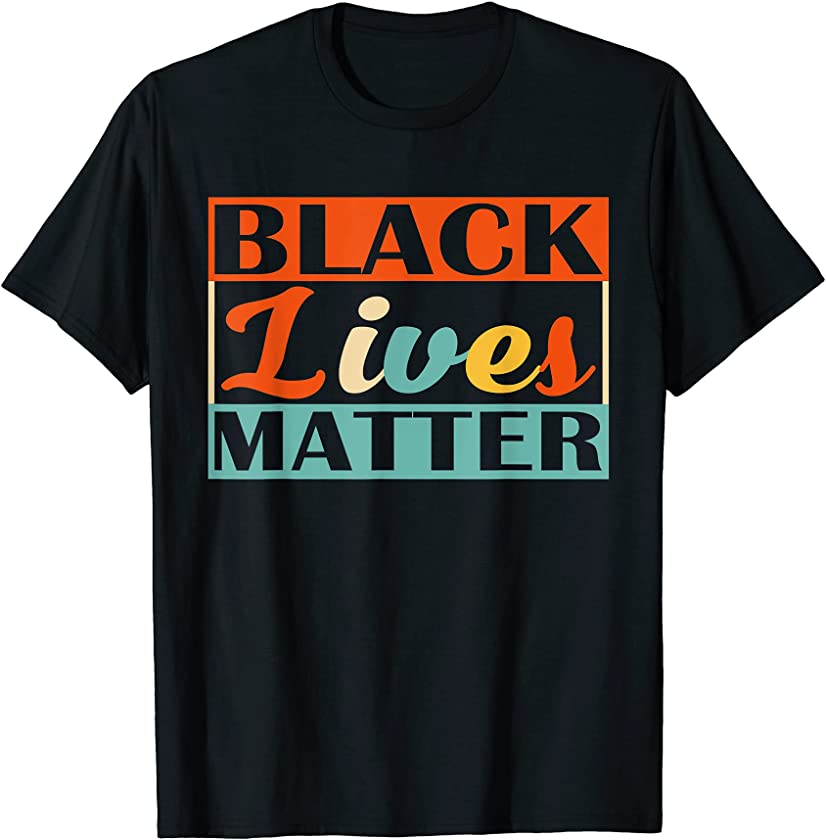 Black Lives Matter Vintage 80s Retro BLM Black History Month T-Shirt