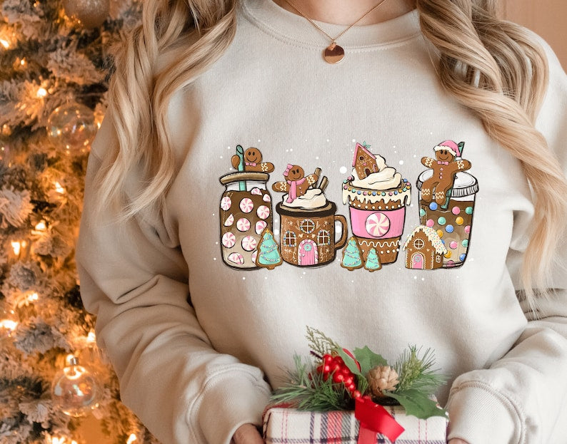 Coffee Lover Latte Drink Christmas Sweatshirt
