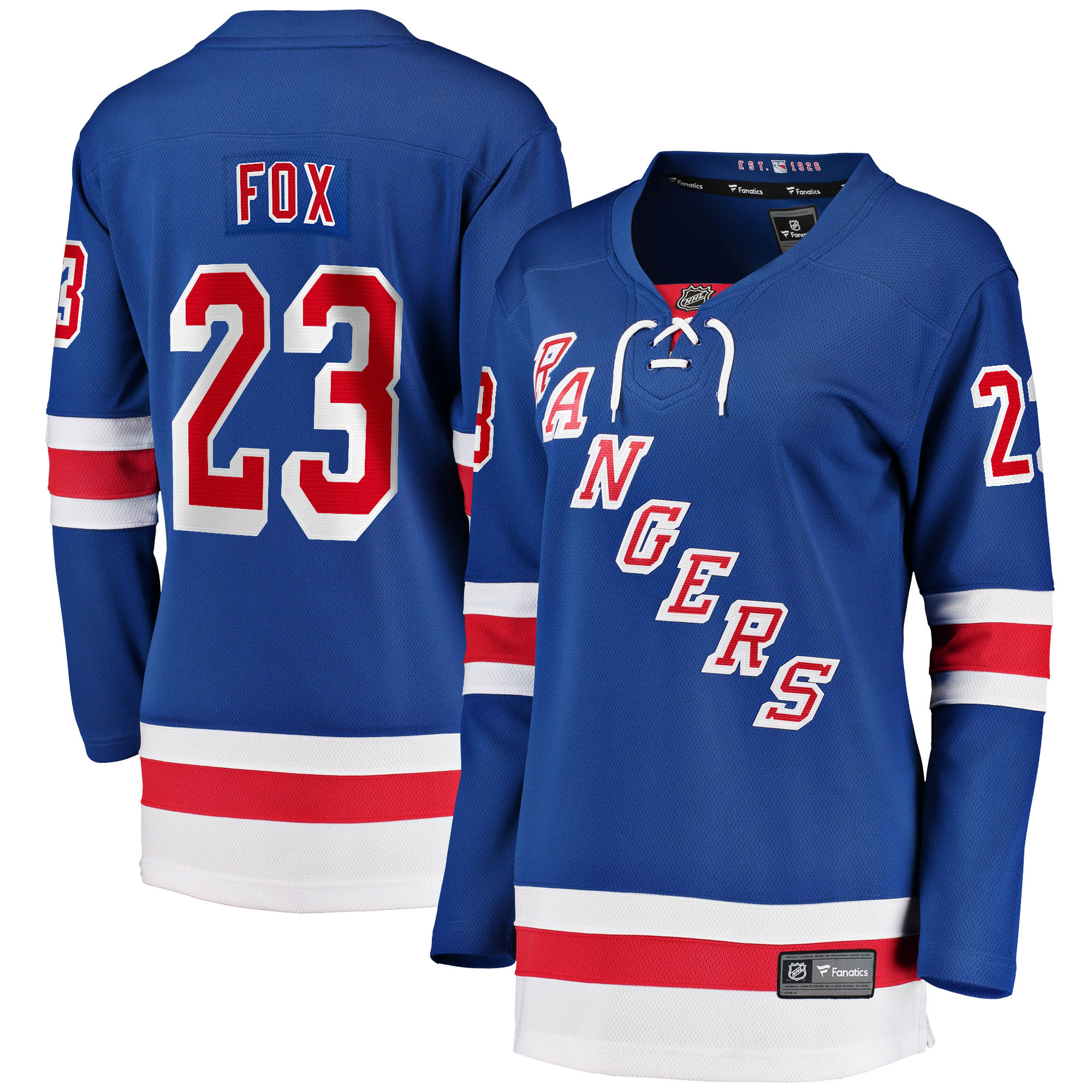 Adam Fox New York Rangers Branded Women's Home Breakaway Jersey – Blue