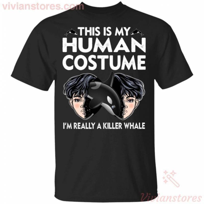 This Is My Human Costume I’m Really A Whale T-shirt Halloween Costume TT09