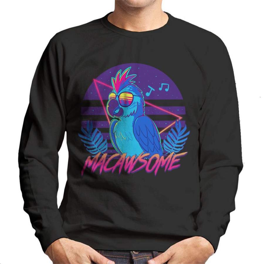 Macawesome Macaw Parrot Men’s Sweatshirt