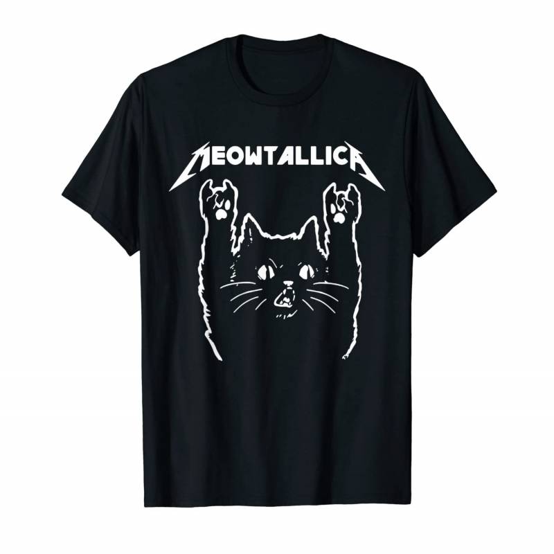 Meowtallic Rock N Roll Cat Kitten Funny Gift T-shirt