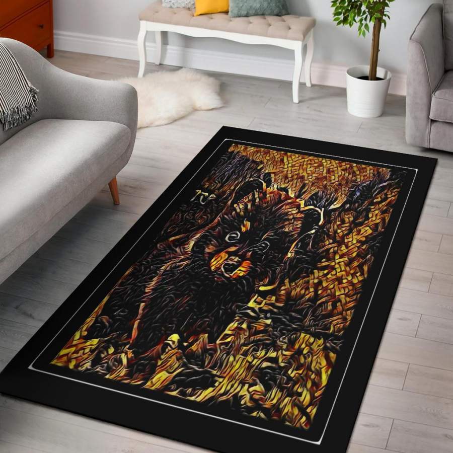 Bear Models: Black Bear Cubs 01-03 Area Rug