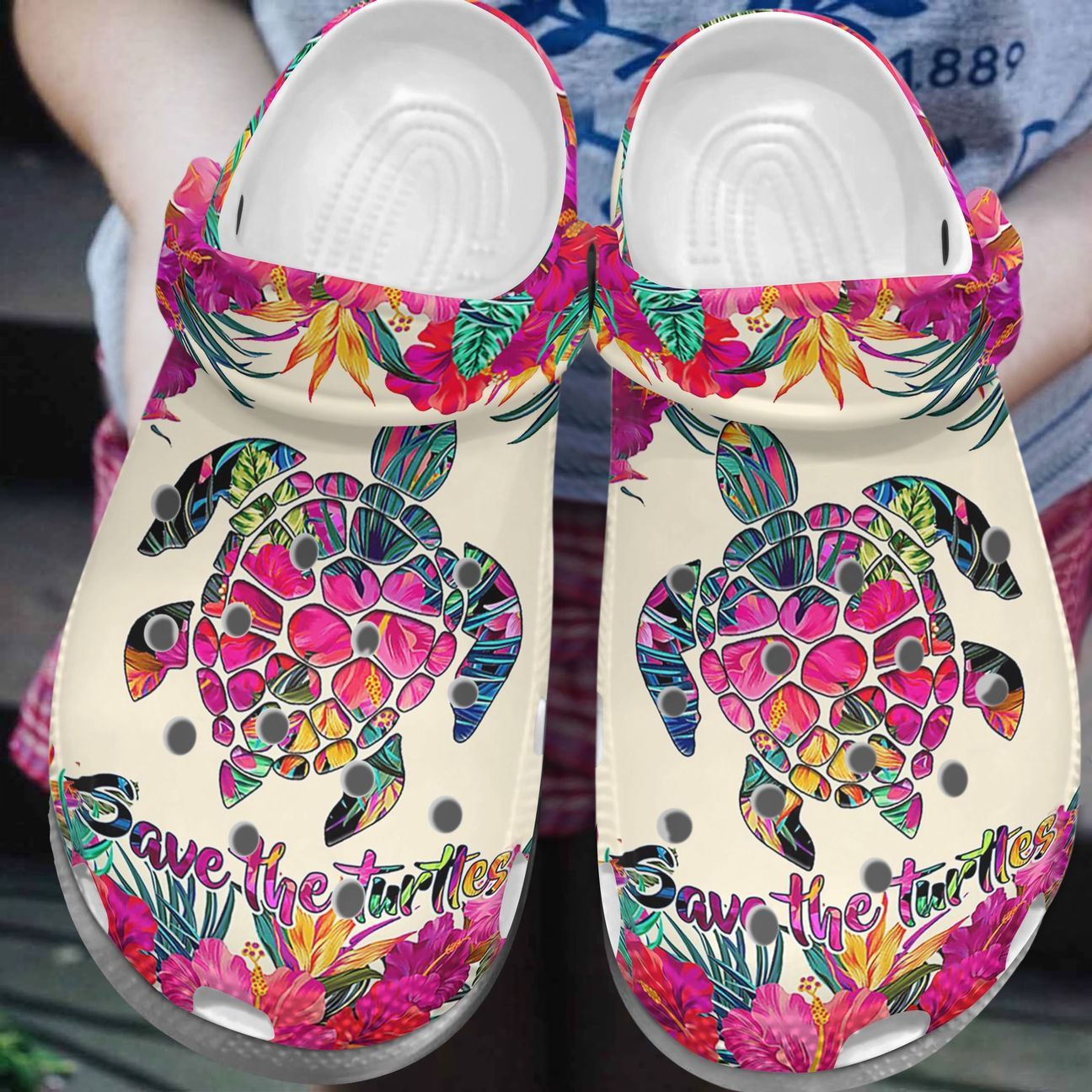 Turtle Personalized Clog, Custom Name, Text, Color, Number Fashion Style For Women, Men, Kid, Print 3D Save The Turtles