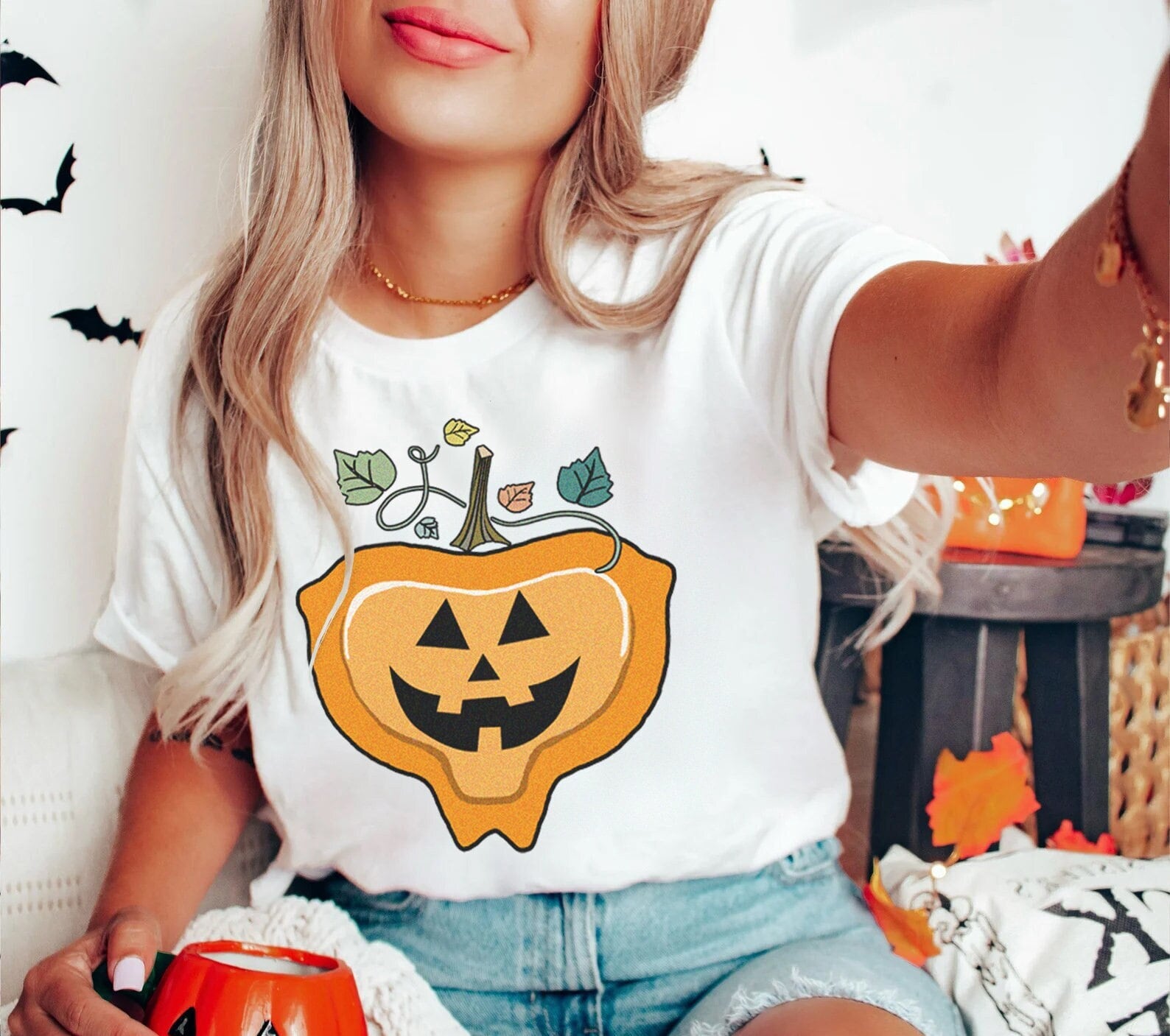 Halloween Nurse Shirt – Pumpkin Mepilex T-Shirt | Fall Autumn Thanksgiving Wound Care Nurse Shirt ICU RN Funny Nursing Gift