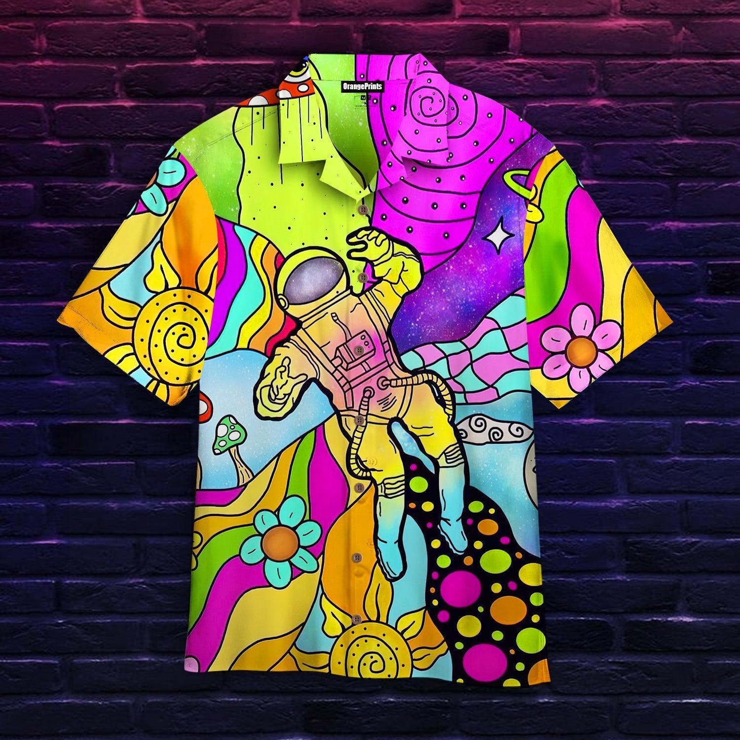 Trippy Astronaut In The Ocean Hippie Galaxy Hawaii Shirt For Men Women Ha51244