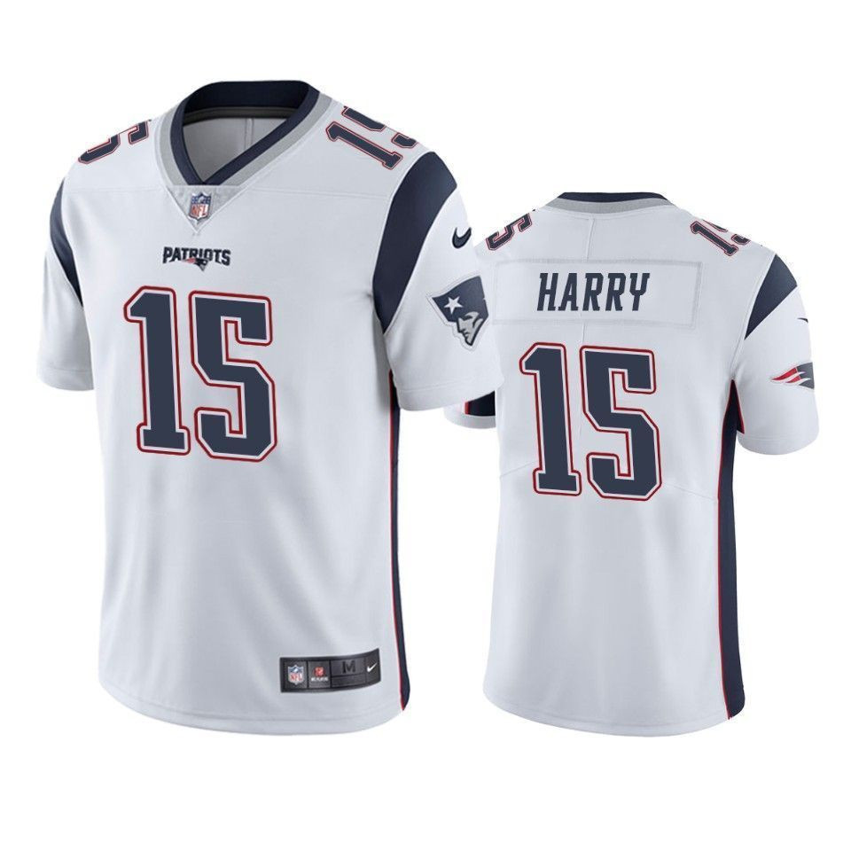 New England Patriots Nkeal Harry White Vapor Limited 3D Jersey