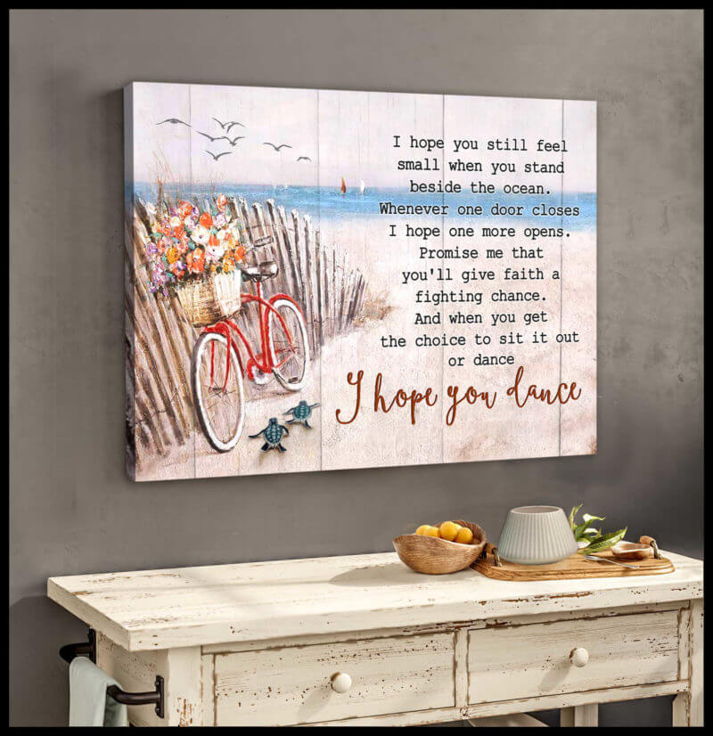 Beach Premium Wall Art Canvas –  I Hope You Dance Canvas