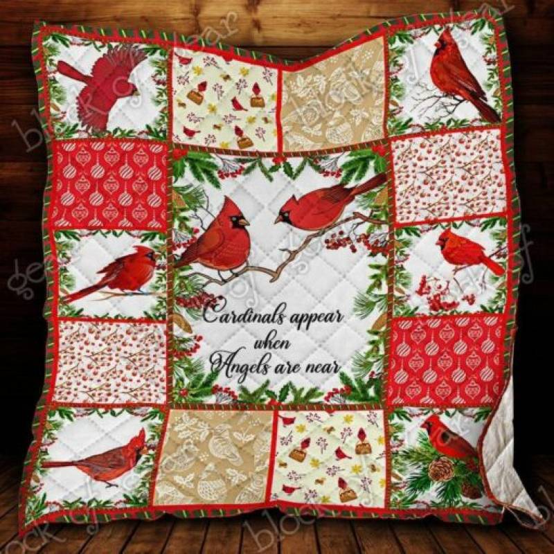 homesweetquilt – Cardinal Bird fleece blanket, Small, Medium, Large, X-large, hf1009